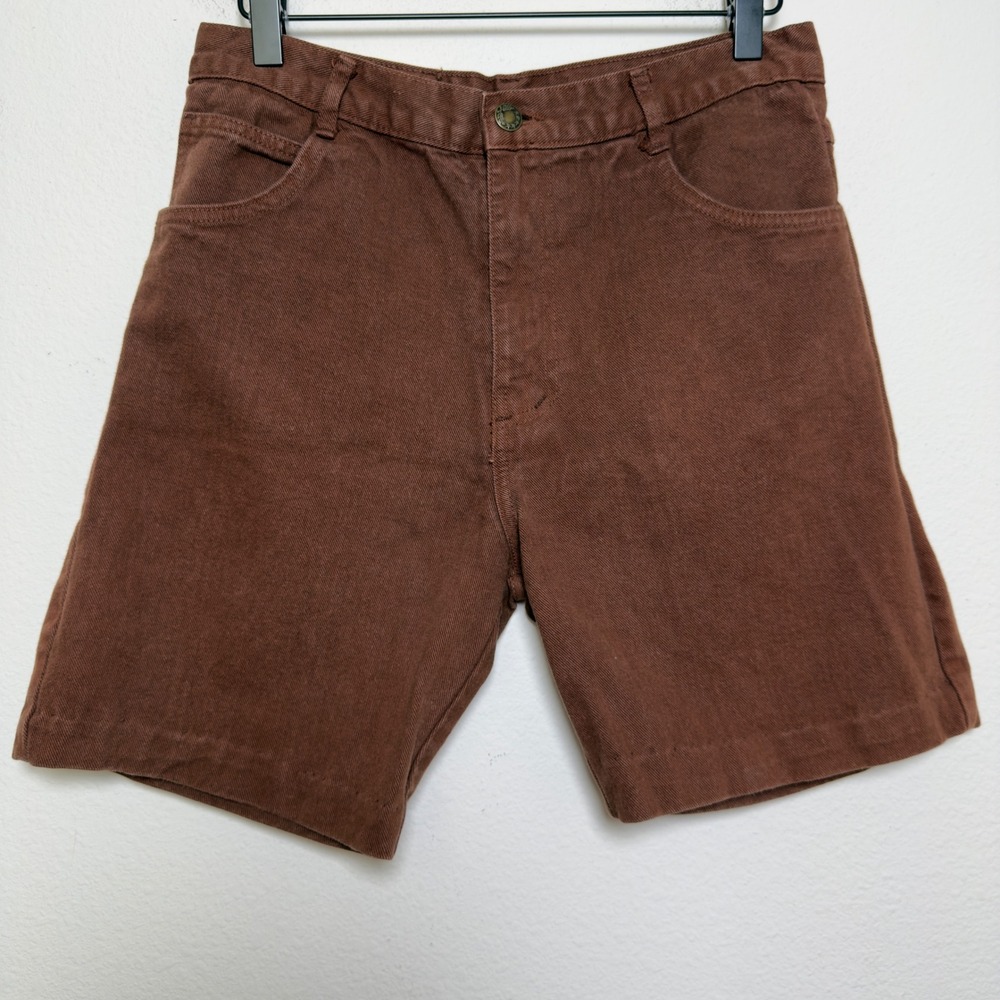 VTG Huncho Women Cotton Shorts 8 Brown High Rise Vintage Denim Granola Girl